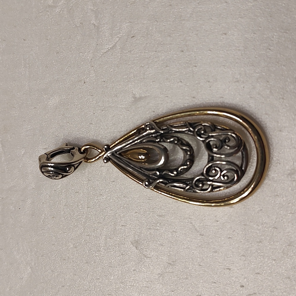 Vintage Carolyn Pollack Sterling silver and brass enhancer